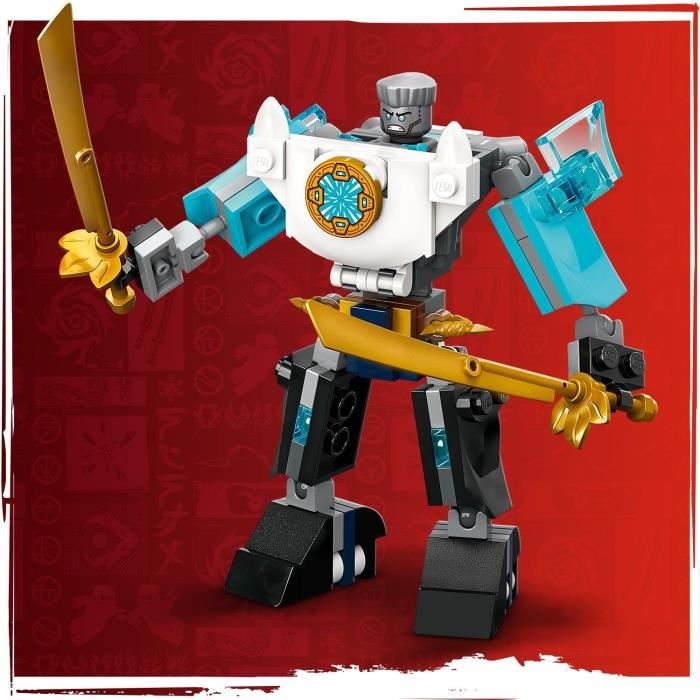 LEGO NINJAGO 71827 La super armure robot de Zane - Jeu de rôle Ninja pour garçon des 6 ans