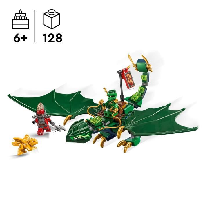 LEGO NINJAGO 71829 Le dragon vert de la foret de Lloyd - Jeu de construction des 6 ans