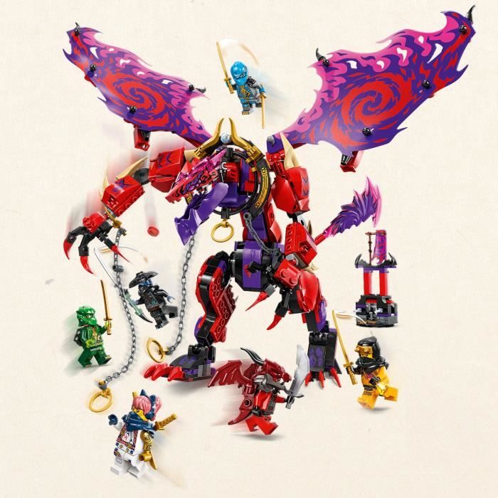 LEGO NINJAGO 71832 Croc-de-tonnerre : le dragon du chaos - Jeu de construction des 8 ans