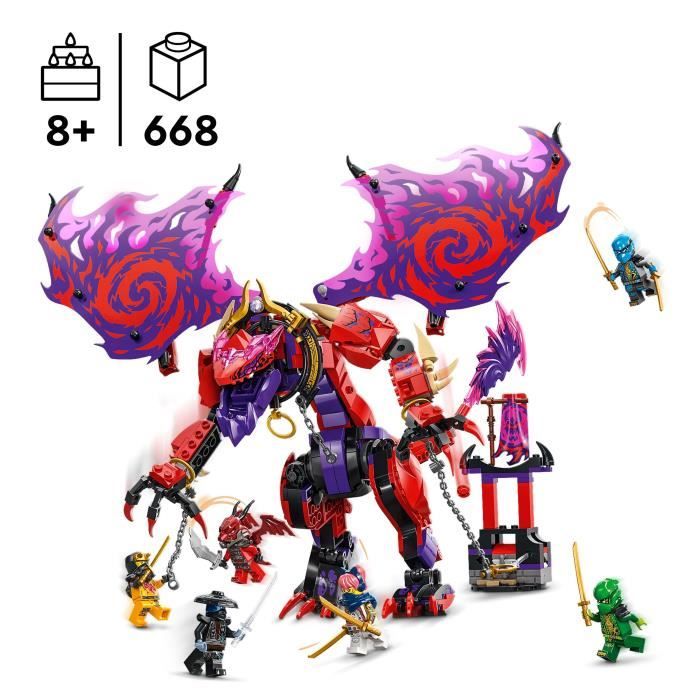 LEGO NINJAGO 71832 Croc-de-tonnerre : le dragon du chaos - Jeu de construction des 8 ans