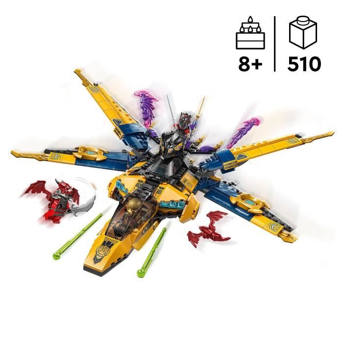 LEGO NINJAGO 71833 Le super avion tempete de Ras et Arin - Jeu de construction des 8 ans