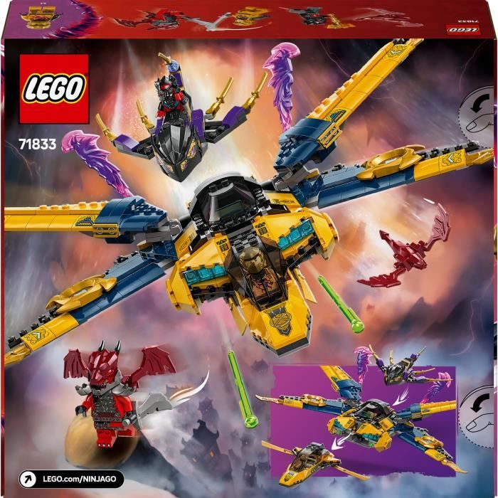 LEGO NINJAGO 71833 Le super avion tempete de Ras et Arin - Jeu de construction des 8 ans