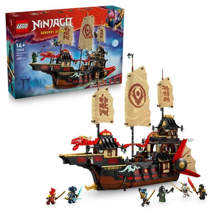 LEGO NINJAGO 71848 Le Temple Bounty - Jeu de construction pour garçon des 14 ans - Bateau