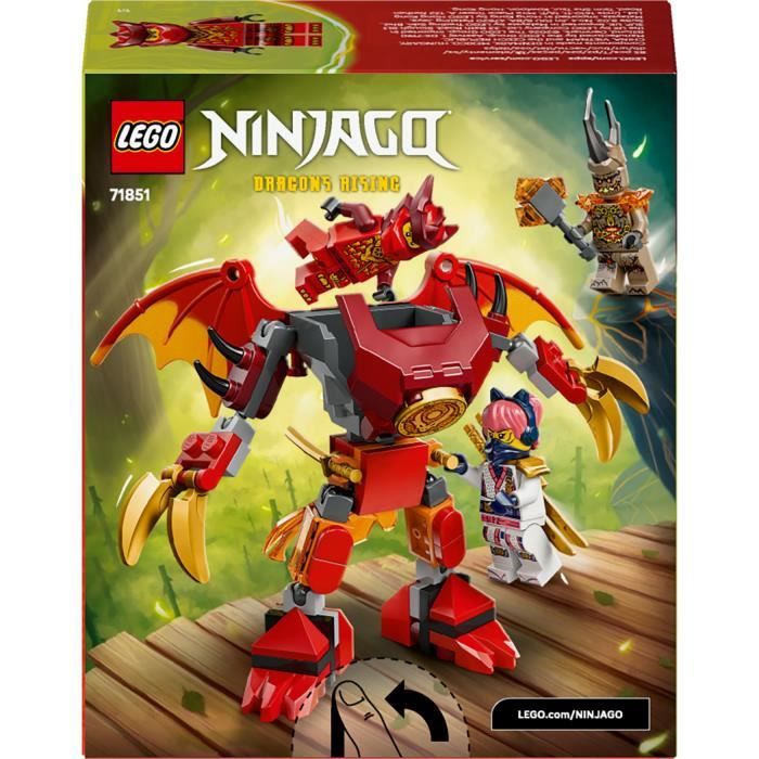 LEGO NINJAGO 71851 Pack de Combat : le Robot Dragon de Kai - Jouet de Construction 6 ans