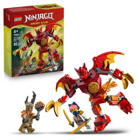 LEGO NINJAGO 71851 Pack de Combat : le Robot Dragon de Kai - Jouet de Construction 6 ans