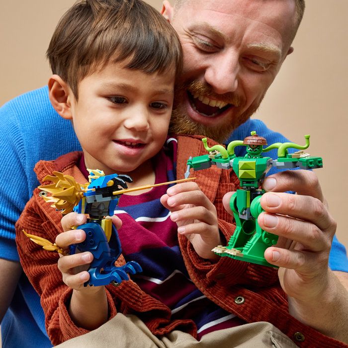 LEGO NINJAGO 71853 Le Combat du Robot Dragon de Jay - Jeu de Construction 4 ans - Cadeau