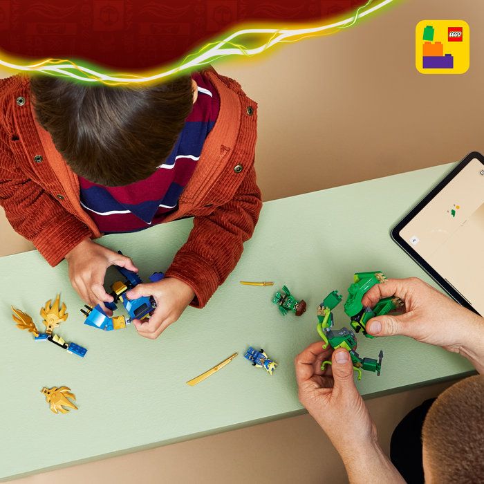 LEGO NINJAGO 71853 Le Combat du Robot Dragon de Jay - Jeu de Construction 4 ans - Cadeau
