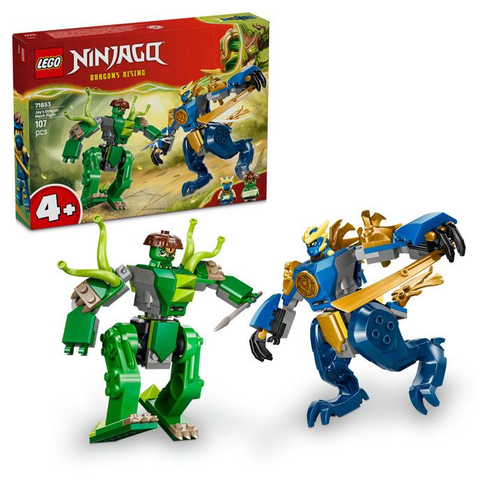 LEGO NINJAGO 71853 Le Combat du Robot Dragon de Jay - Jeu de Construction 4 ans - Cadeau