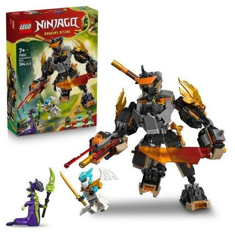 LEGO NINJAGO 71854 La Mission du Robot Cole et du Dragon Zane - Jeu de Construction 7 ans