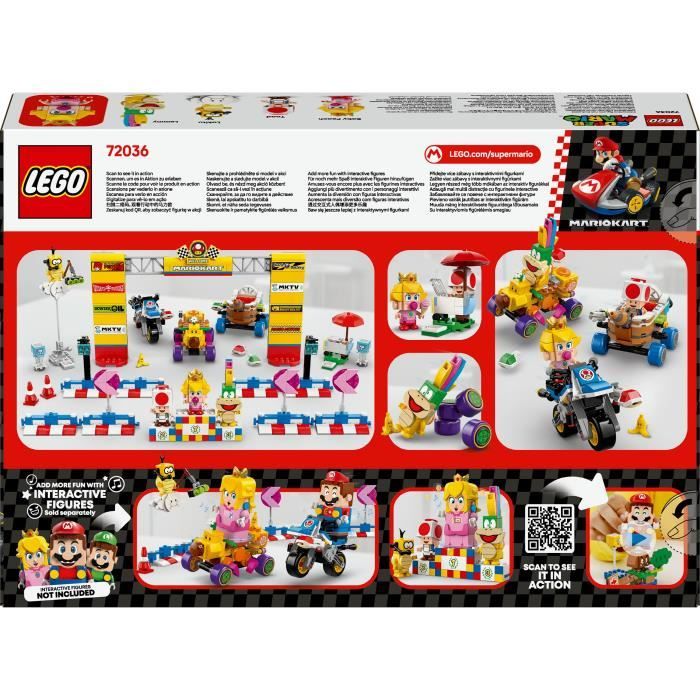 LEGO Super Mario 72036 Mario Kart  Bébé Peach et ensemble de grand prix - Jouet moto