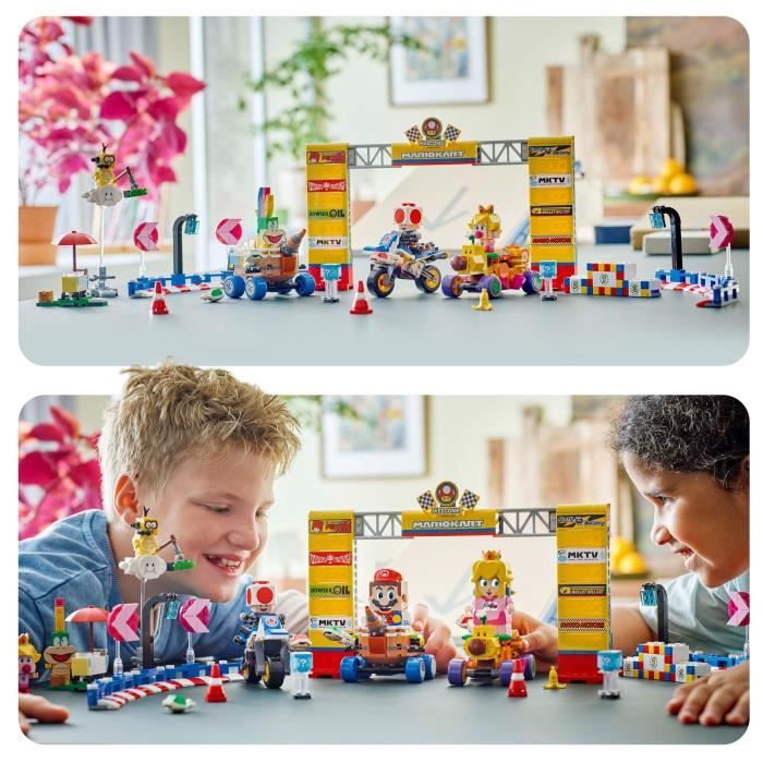 LEGO Super Mario 72036 Mario Kart  Bébé Peach et ensemble de grand prix - Jouet moto