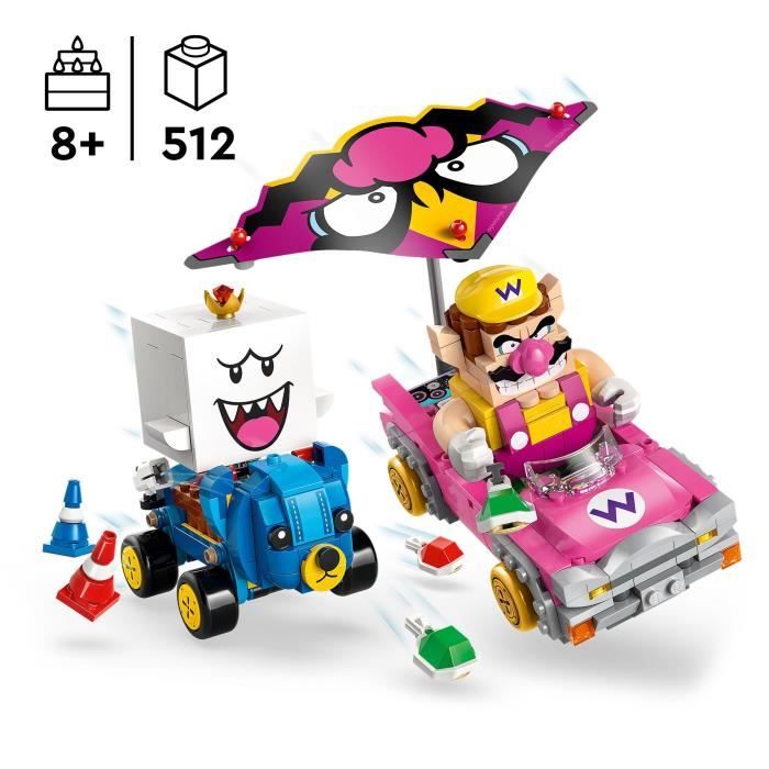 LEGO Super Mario 72038 Mario Kart  Wario et Roi Boo - Jeu de Construction des 8 ans