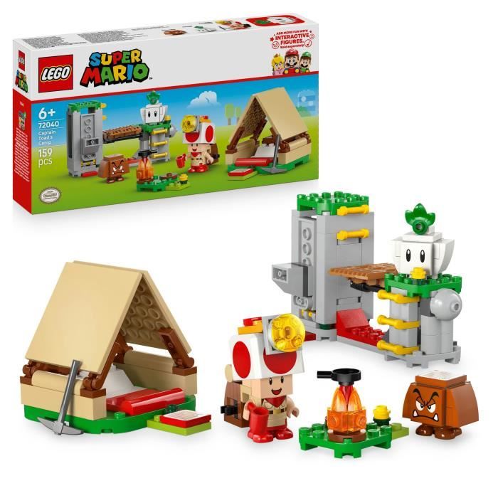 LEGO Super Mario 72040 Campement du Capitaine Toad - Jouet de Construction des 6 ans