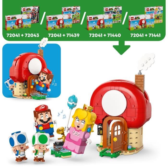 LEGO Super Mario 72041 Fete chez les Toads - Jeu de Construction enfant des 7 ans