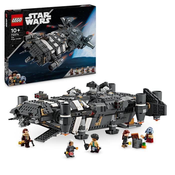 LEGO 75374 Star Wars Skeleton Crew Le Onyx Cinder - Vaisseau Spatial a Collectionner - Jouet de Construction Créative - Le Set Inclu