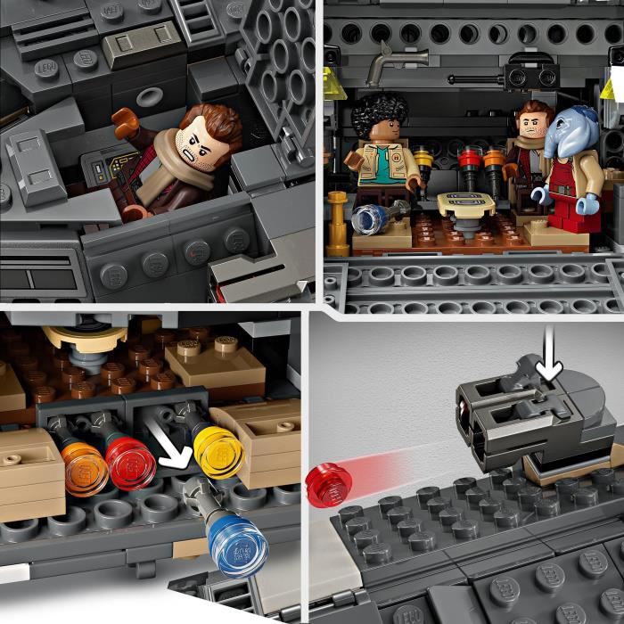 LEGO 75374 Star Wars Skeleton Crew Le Onyx Cinder - Vaisseau Spatial a Collectionner - Jouet de Construction Créative - Le Set Inclu