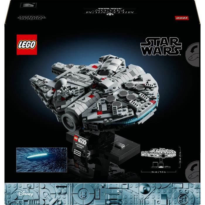 LEGO Star Wars 75375 Millennium Falcon, Set de Construction, Vaisseau Spatial, Adultes