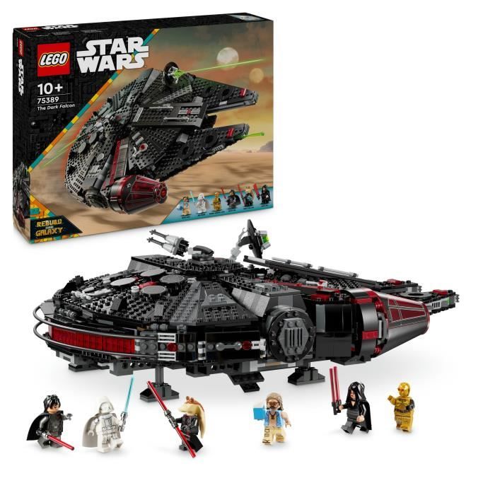 LEGO Star Wars 75389 Le Faucon Noir - Véhicule a Construire pour Enfants - Cadeau