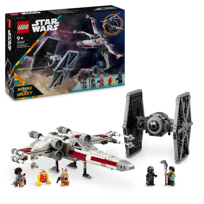 LEGO Star Wars 75393 TIE Fighter et X-Wing a Combiner - Maquette a Construire