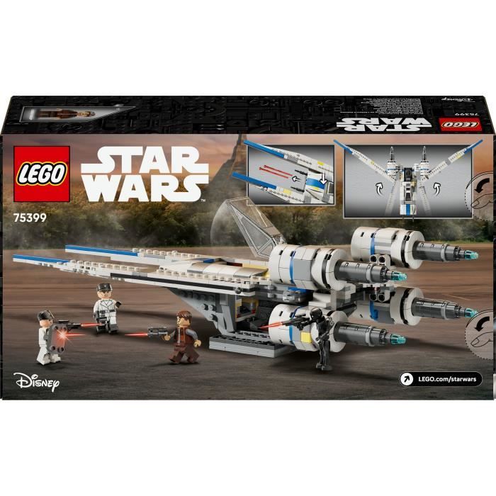 LEGO Star Wars 75399 Andor Le Chasseur Stellaire U-Wing de l'Alliance Rebelle, Jeu de construction des 8 Ans