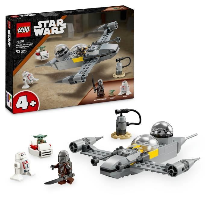 LEGO Star Wars : The Mandalorian 75410 Le chasseur N-1 de Mando et Grogu - Jeu des 4 ans