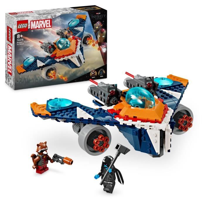 LEGO 76278 Marvel Le Vaisseau Spatial de Rocket contre Ronan, Jouet sur Les Gardiens de la Galaxie, Vaisseau et Minifigurines