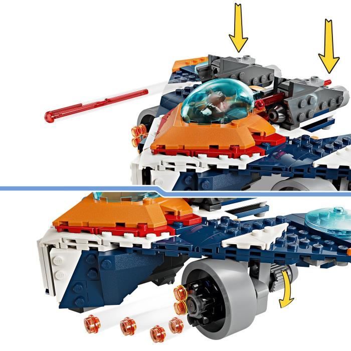 LEGO 76278 Marvel Le Vaisseau Spatial de Rocket contre Ronan, Jouet sur Les Gardiens de la Galaxie, Vaisseau et Minifigurines