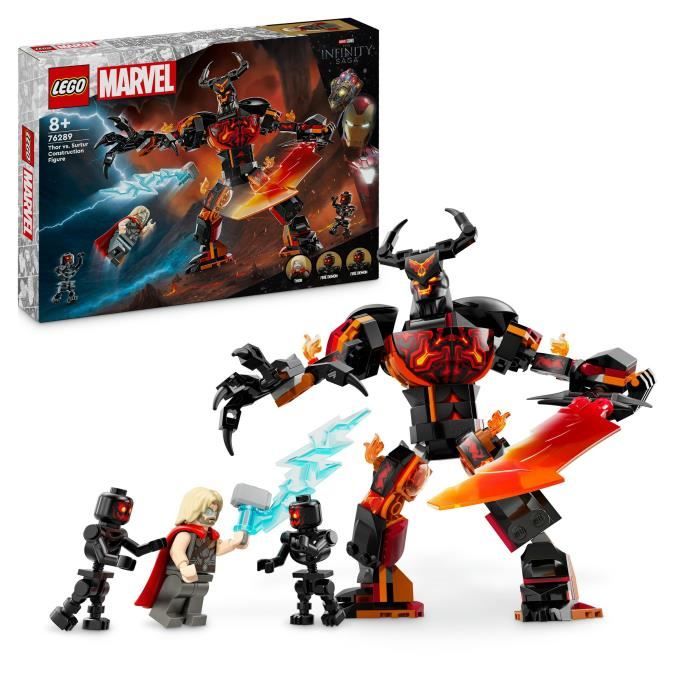 LEGO Marvel 76289 Figurine de Thor contre Surtur a construire, Set de super-héros