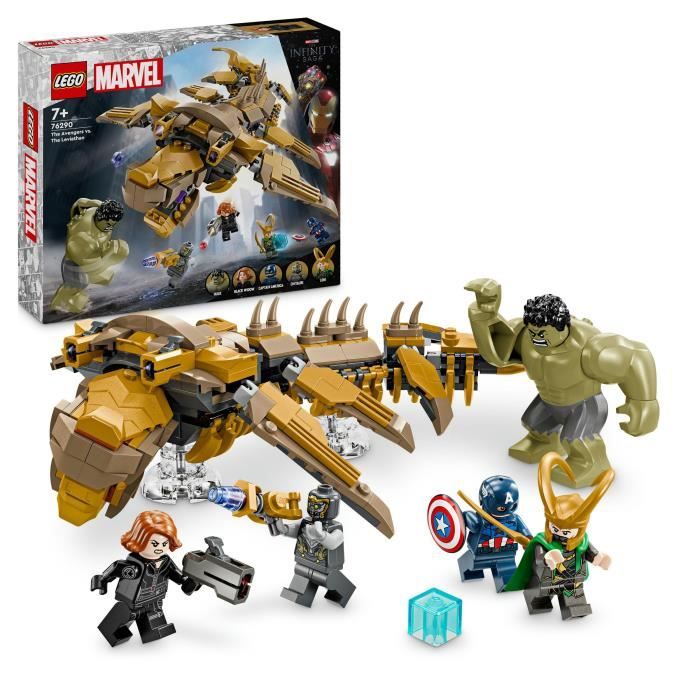 LEGO Marvel 76290 Les Avengers Contre le Léviathan, Set avec minifigurines de super-héros