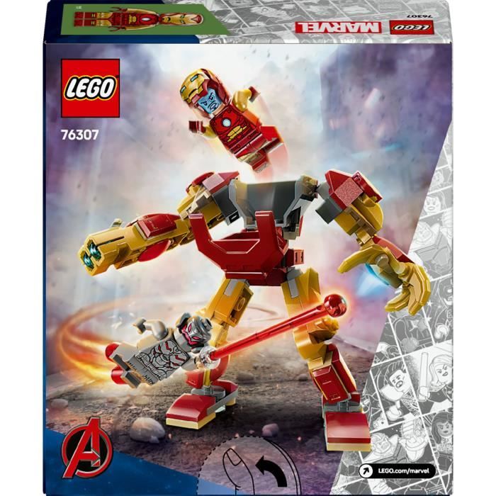 LEGO Marvel 76307 Le robot d'Iron Man contre Ultron - Jouet avec super héros des 6 ans