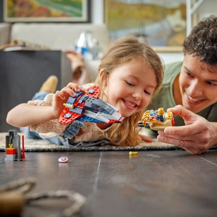 LEGO | Marvel 76319 Captain America contre Thanos - Jouet Avion pour Enfants des 4 ans