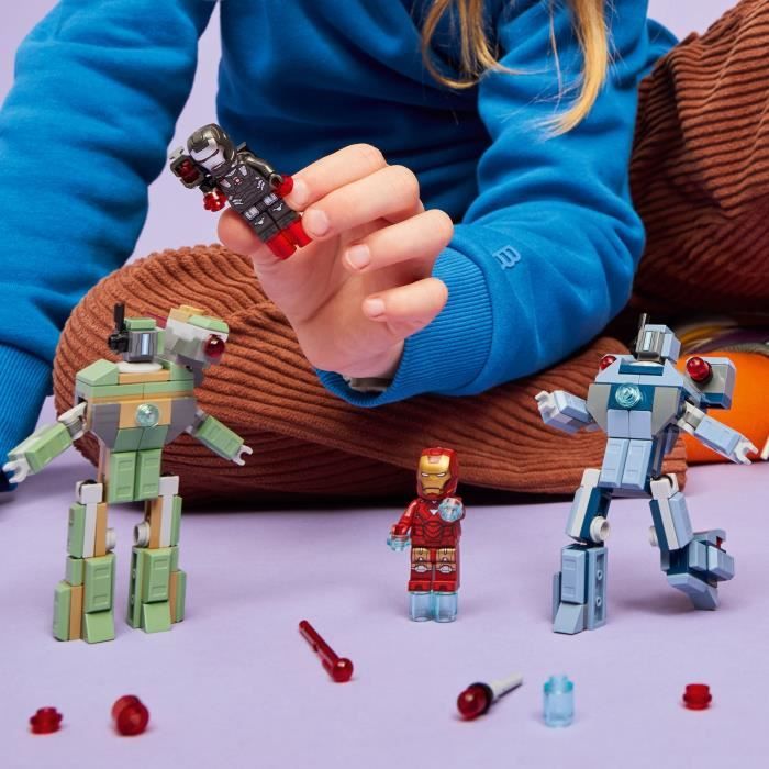 LEGO | Marvel 76320 Iron Man et War Machine Contre les Drones de Hammer - Jouet des 7 ans