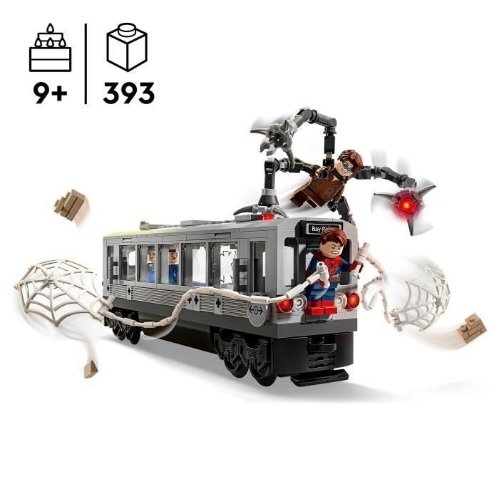 LEGO | Marvel 76321 La Scene du Train de Spider-Man et Docteur Octopus - Jouet des 9 ans