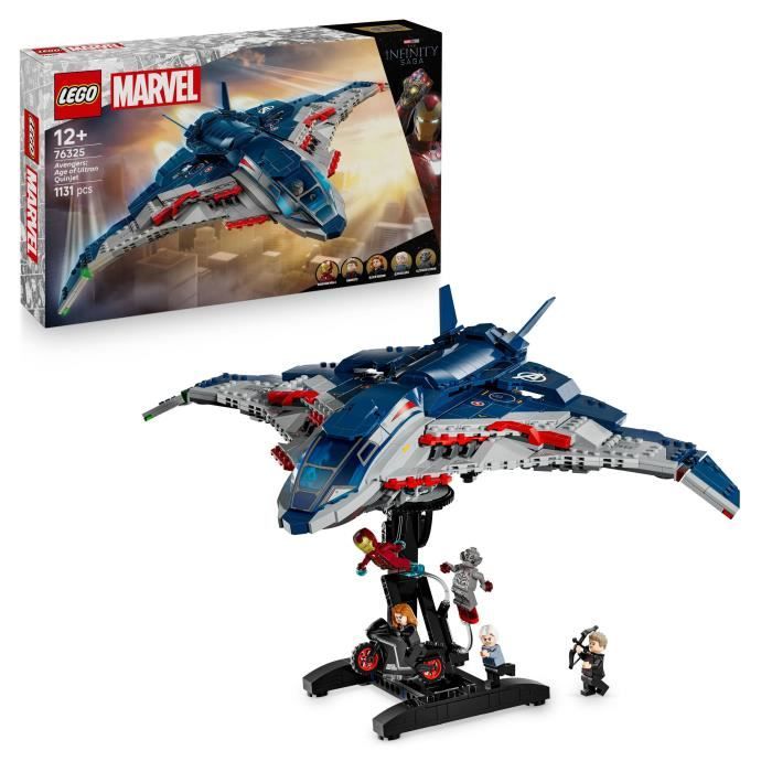 LEGO | Marvel 76325 Le Quinjet d'Avengers : L'ere d'Ultron - Jeu enfant des 10 ans