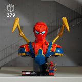LEGO Marvel 76326 Buste d'Iron Spider-Man - Set de Construction Collector pour Adulte