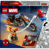 LEGO | Marvel 76335 Spider-Man et sa Moto contre Ghost Rider - Jouet Garçon ou Fille 6 ans