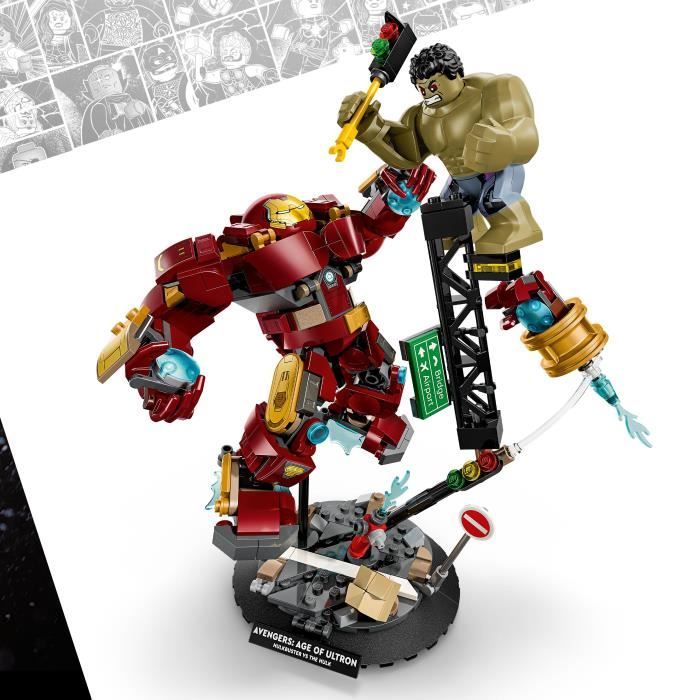 LEGO | Marvel 76343 Le Combat Légendaire entre Hulkbuster et Hulk - Jeu des 9 ans - Cadeau