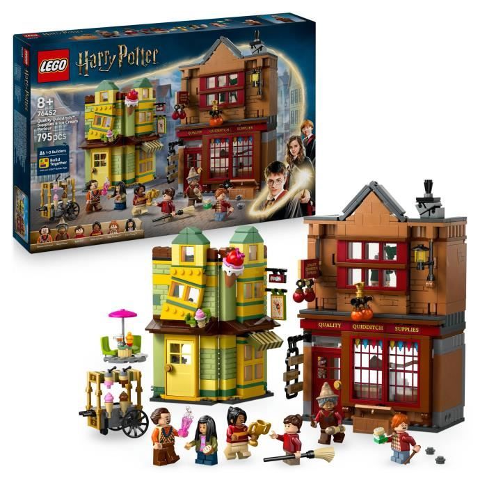 LEGO Harry Potter 76452 Magasin d'Accessoires de Quidditch et Marchand de Glaces Jeu 8 ans