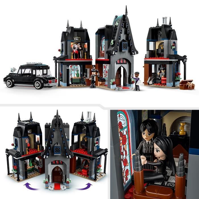 LEGO Mercredi 76786 Exclu Cdiscount  Le Manoir de Morticia - Jeu de Construction des 10 ans - Mini-Poupées