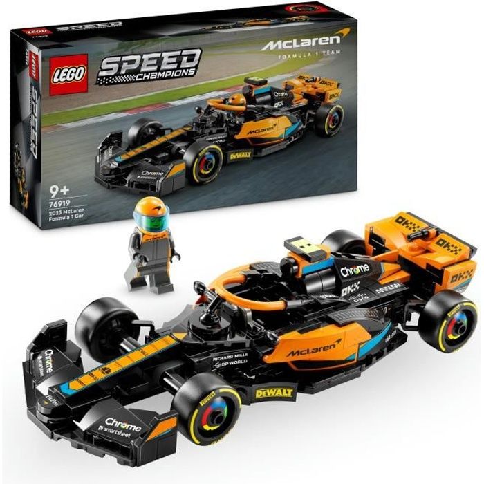 LEGO Speed Champions 76919 La Voiture de Course de Formule 1 McLaren 2023, Véhicule Jouet