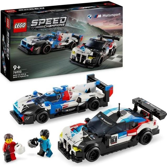 LEGO Speed ​​Champions 76922 BMW M4 GT3 and BMW M Hybrid V8 Racing Cars, Gift Idea