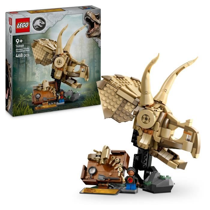 LEGO Jurassic World 76969 Dinosaur Fossils: Triceratops Skull - Game for 9 year olds