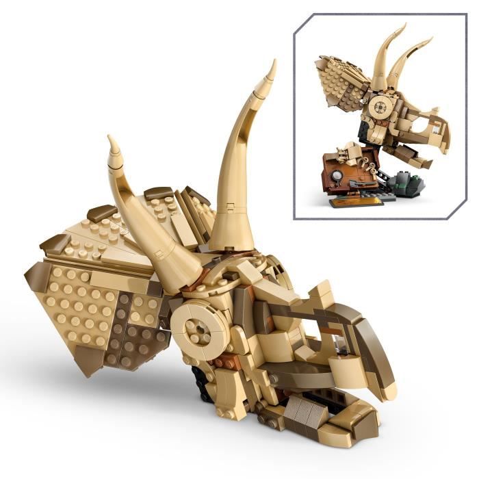 LEGO Jurassic World 76969 Les fossiles de dinosaures : le crâne du tricératops - Jeu 9 ans