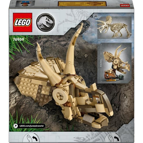 LEGO Jurassic World 76969 Les fossiles de dinosaures : le crâne du tricératops - Jeu 9 ans