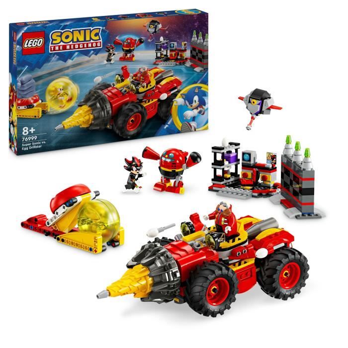 LEGO Sonic the Hedgehog 76999 Super Sonic vs. Egg Drillster, Featuring Shadow and Dr. Eggman