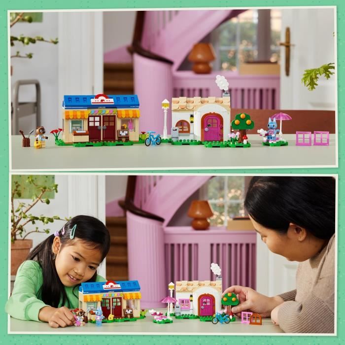 LEGO Animal Crossing 77050 Boutique Nook et Maison de Rosie, Set de Construction Créatif