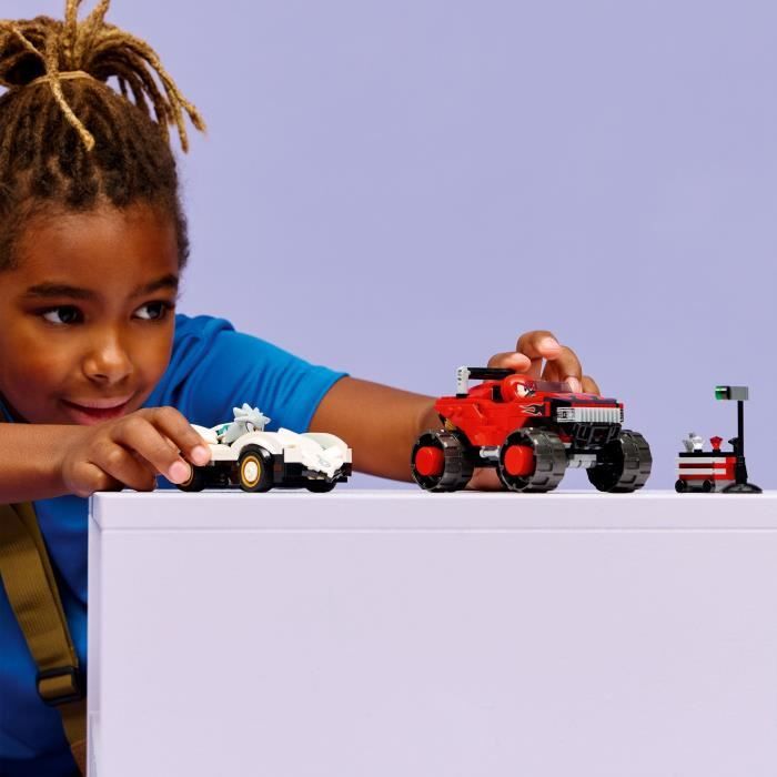 LEGO Sonic the Hedgehog 77118 La Voiture de Silver contre le Monster Truck de Knuckles