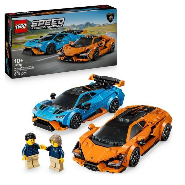 LEGO Speed Champions 77238 Lamborghini Revuelto et Huracán STO - Jouet Voiture des 10 ans