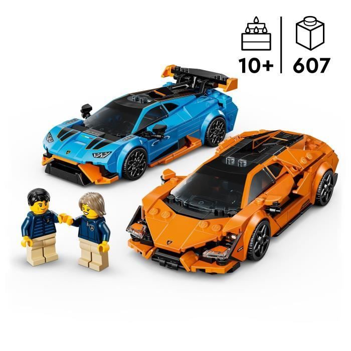 LEGO Speed Champions 77238 Lamborghini Revuelto et Huracán STO - Jouet Voiture des 10 ans
