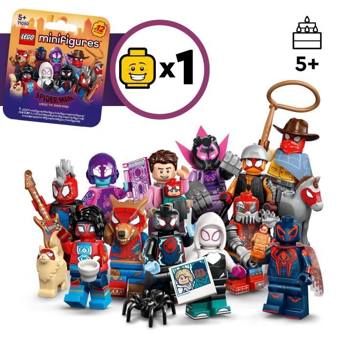 Box de 36 Minifigures 71050 Spider-Man : Across the Spider-Verse - Jeu des 5 ans - Accessoires